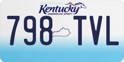 KY license plate 798TVL