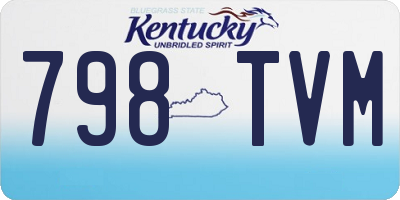 KY license plate 798TVM