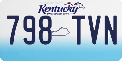 KY license plate 798TVN