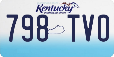 KY license plate 798TVO
