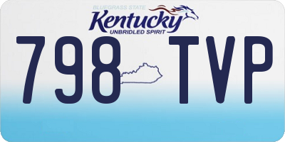 KY license plate 798TVP