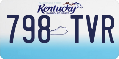 KY license plate 798TVR