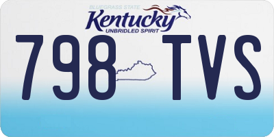 KY license plate 798TVS