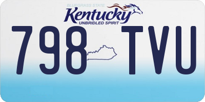 KY license plate 798TVU