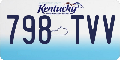 KY license plate 798TVV