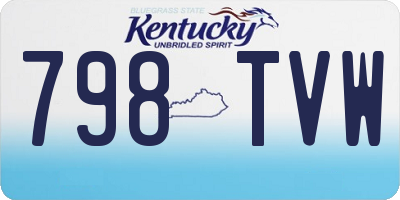 KY license plate 798TVW