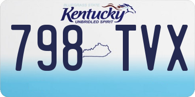 KY license plate 798TVX