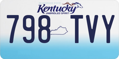 KY license plate 798TVY
