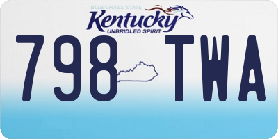KY license plate 798TWA