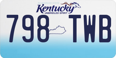 KY license plate 798TWB