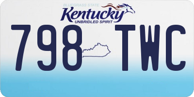 KY license plate 798TWC