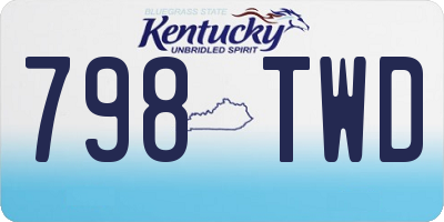 KY license plate 798TWD