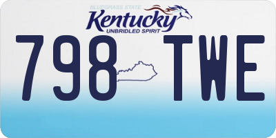 KY license plate 798TWE