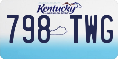 KY license plate 798TWG