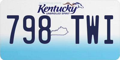 KY license plate 798TWI