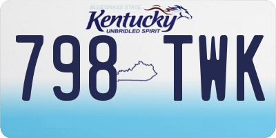 KY license plate 798TWK