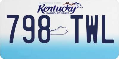 KY license plate 798TWL