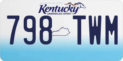 KY license plate 798TWM