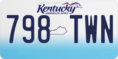 KY license plate 798TWN