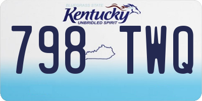 KY license plate 798TWQ
