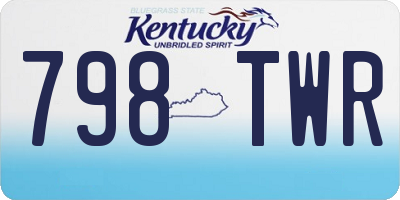 KY license plate 798TWR