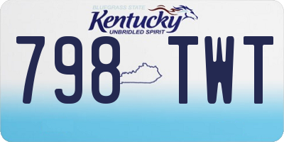 KY license plate 798TWT