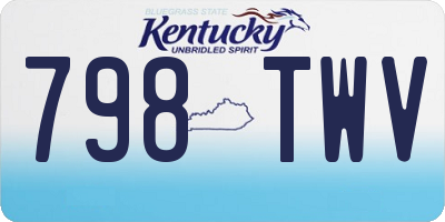 KY license plate 798TWV