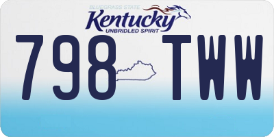 KY license plate 798TWW