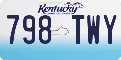 KY license plate 798TWY