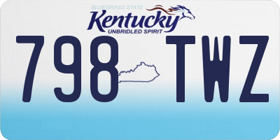 KY license plate 798TWZ