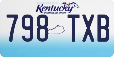 KY license plate 798TXB