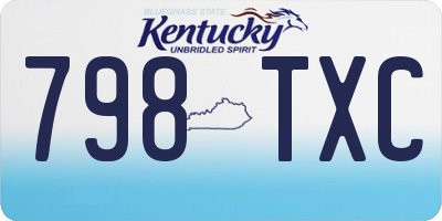 KY license plate 798TXC