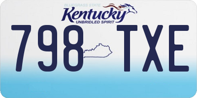 KY license plate 798TXE