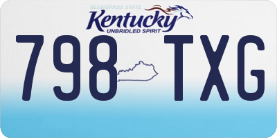 KY license plate 798TXG