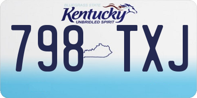 KY license plate 798TXJ