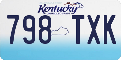 KY license plate 798TXK