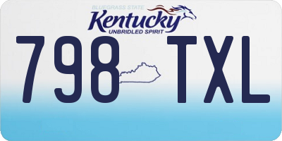 KY license plate 798TXL