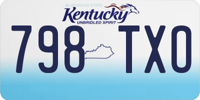 KY license plate 798TXO