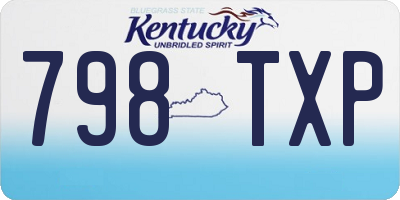 KY license plate 798TXP
