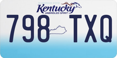 KY license plate 798TXQ
