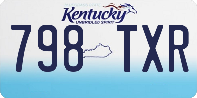 KY license plate 798TXR