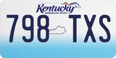 KY license plate 798TXS