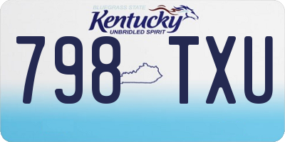 KY license plate 798TXU