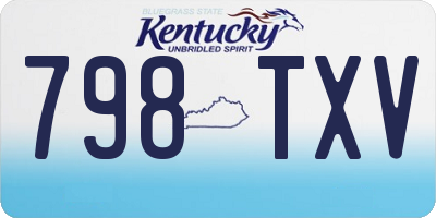 KY license plate 798TXV