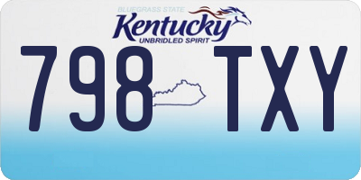 KY license plate 798TXY
