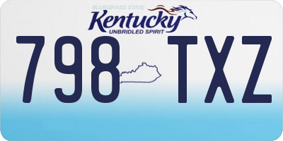 KY license plate 798TXZ