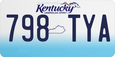 KY license plate 798TYA
