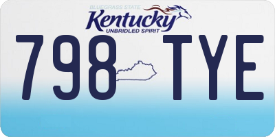 KY license plate 798TYE