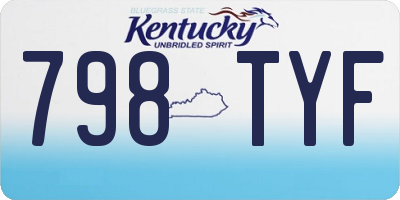 KY license plate 798TYF