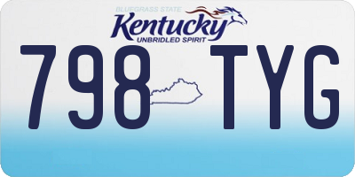 KY license plate 798TYG